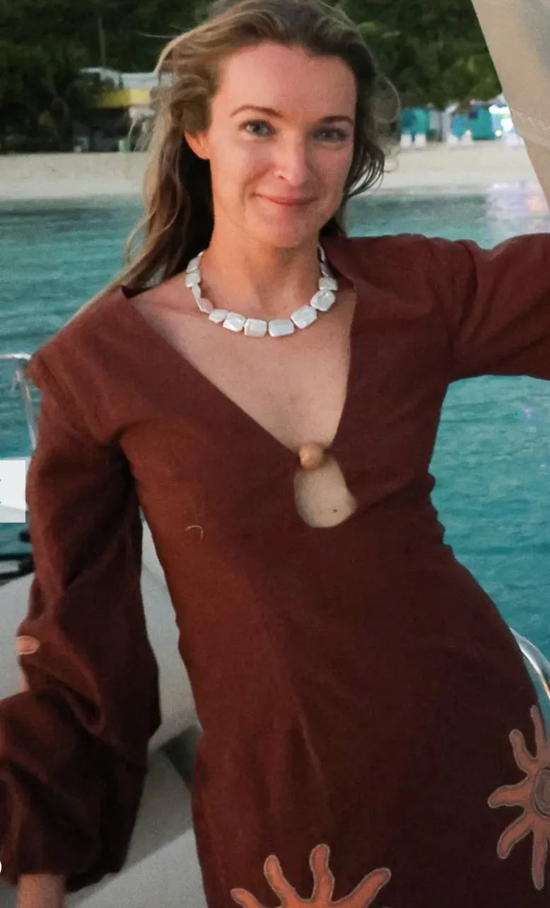 Comporta Pearl Necklace - Square-Wear Loulu X Happy on Main-Happy on Main