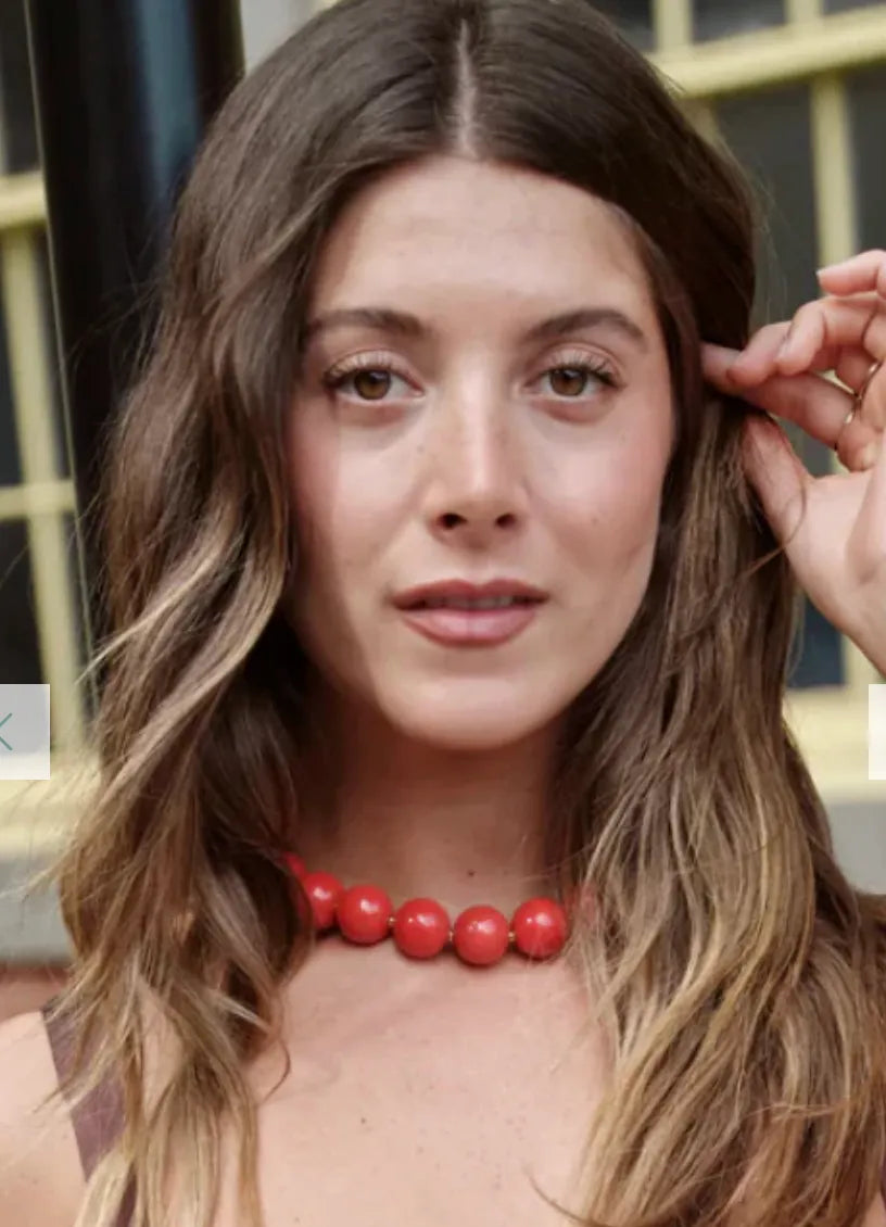 Holiday Necklace - Holly Red-Wear Loulu X Happy on Main-Happy on Main