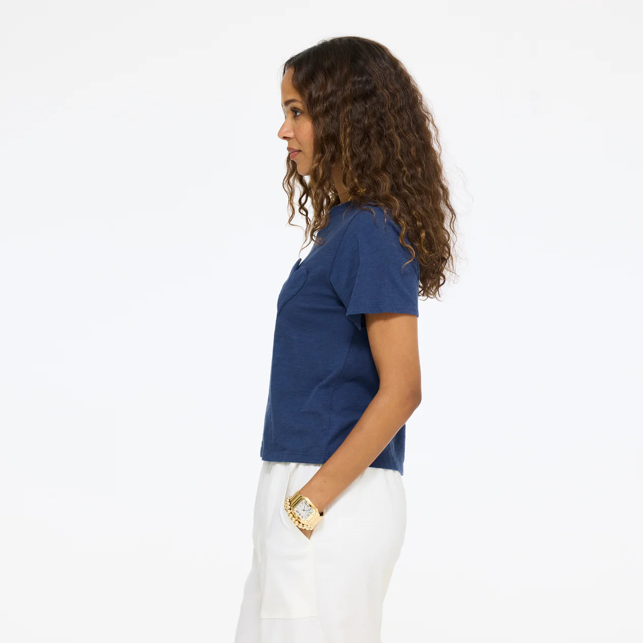 Slub Tee - Indigo Blue-Kerri Rosenthal-Happy on Main