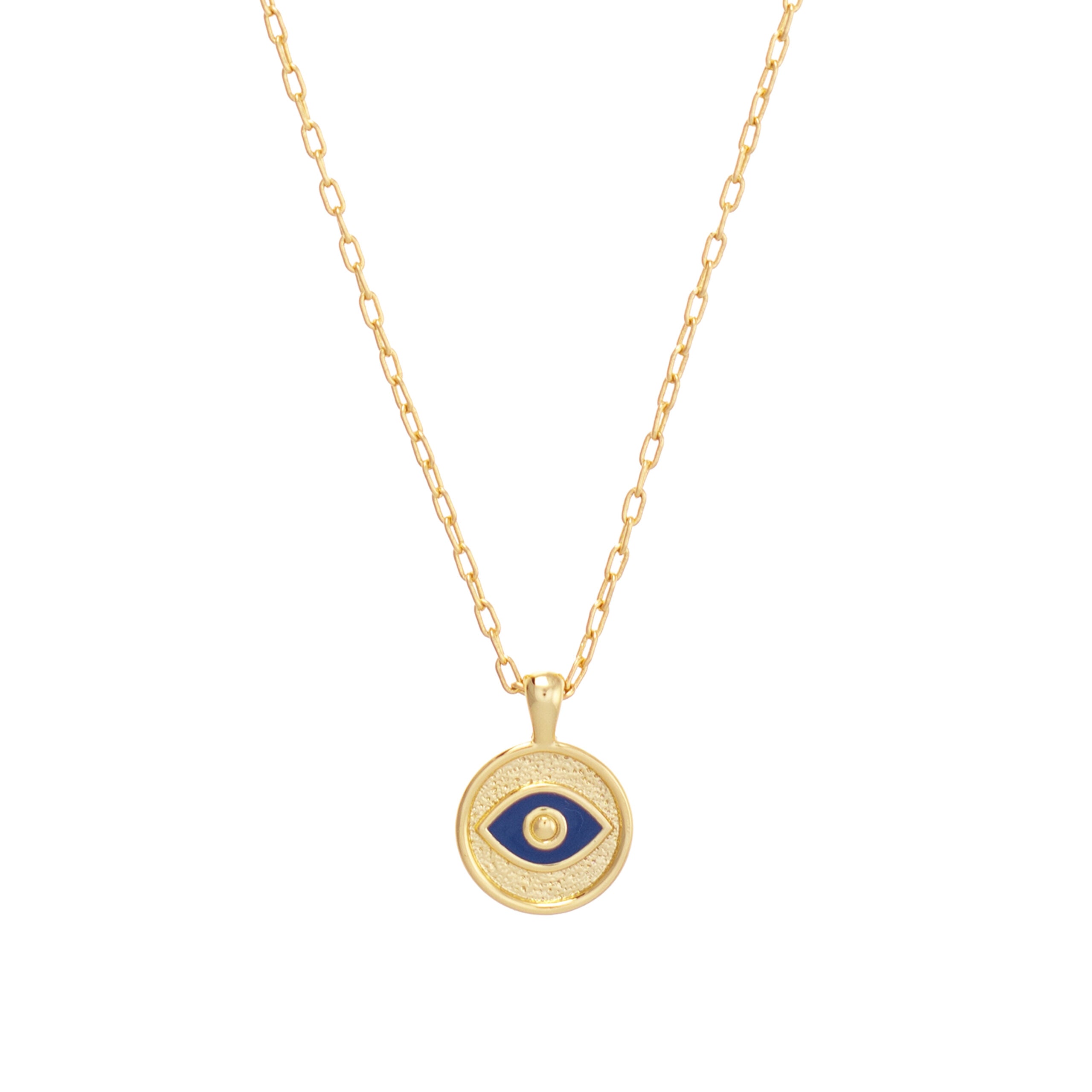 Evil Eye Pendant Necklace - Navy-Fine Jewelry-Happy on Main