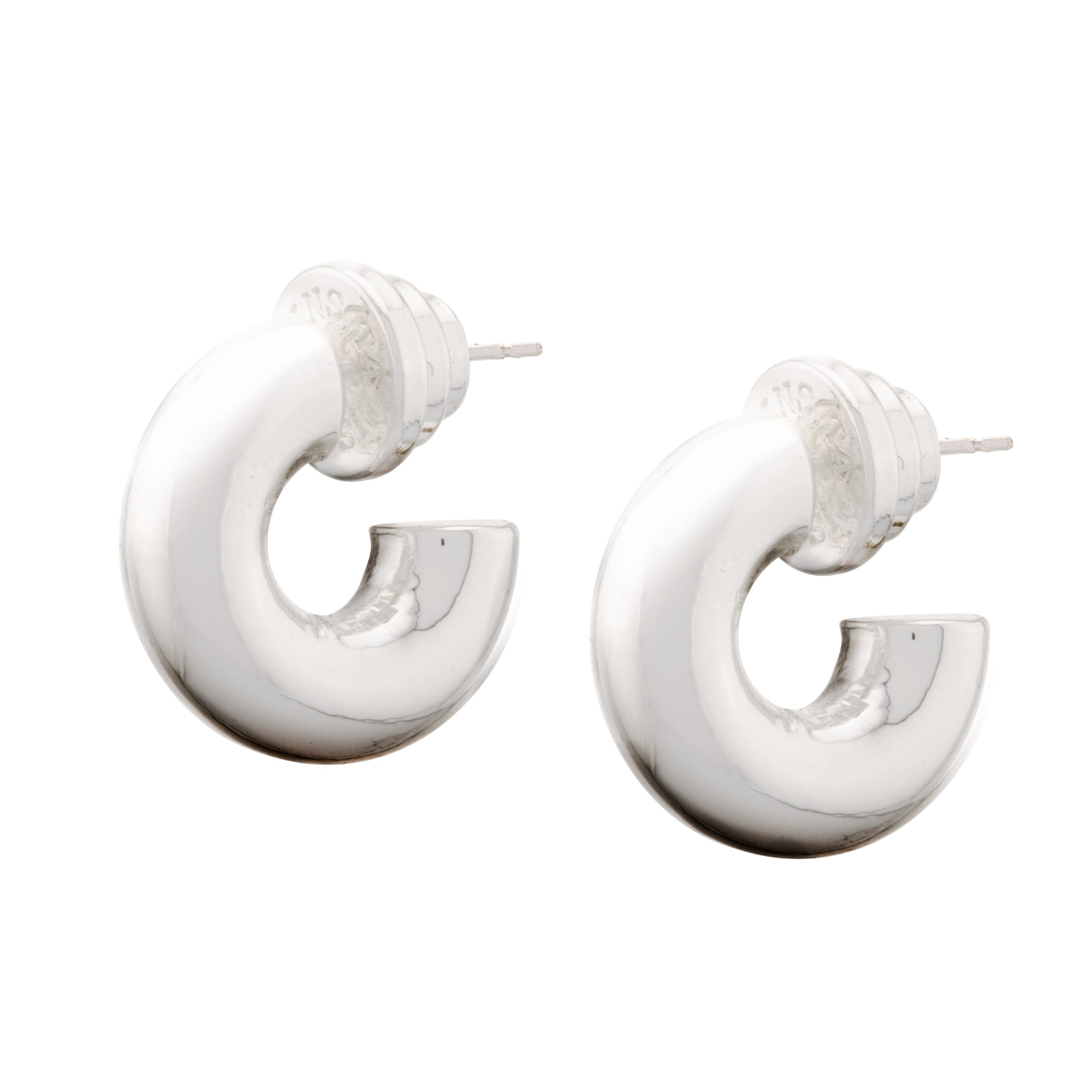 Chubby Donut Huggies - Silver-Fine Jewelry-Happy on Main