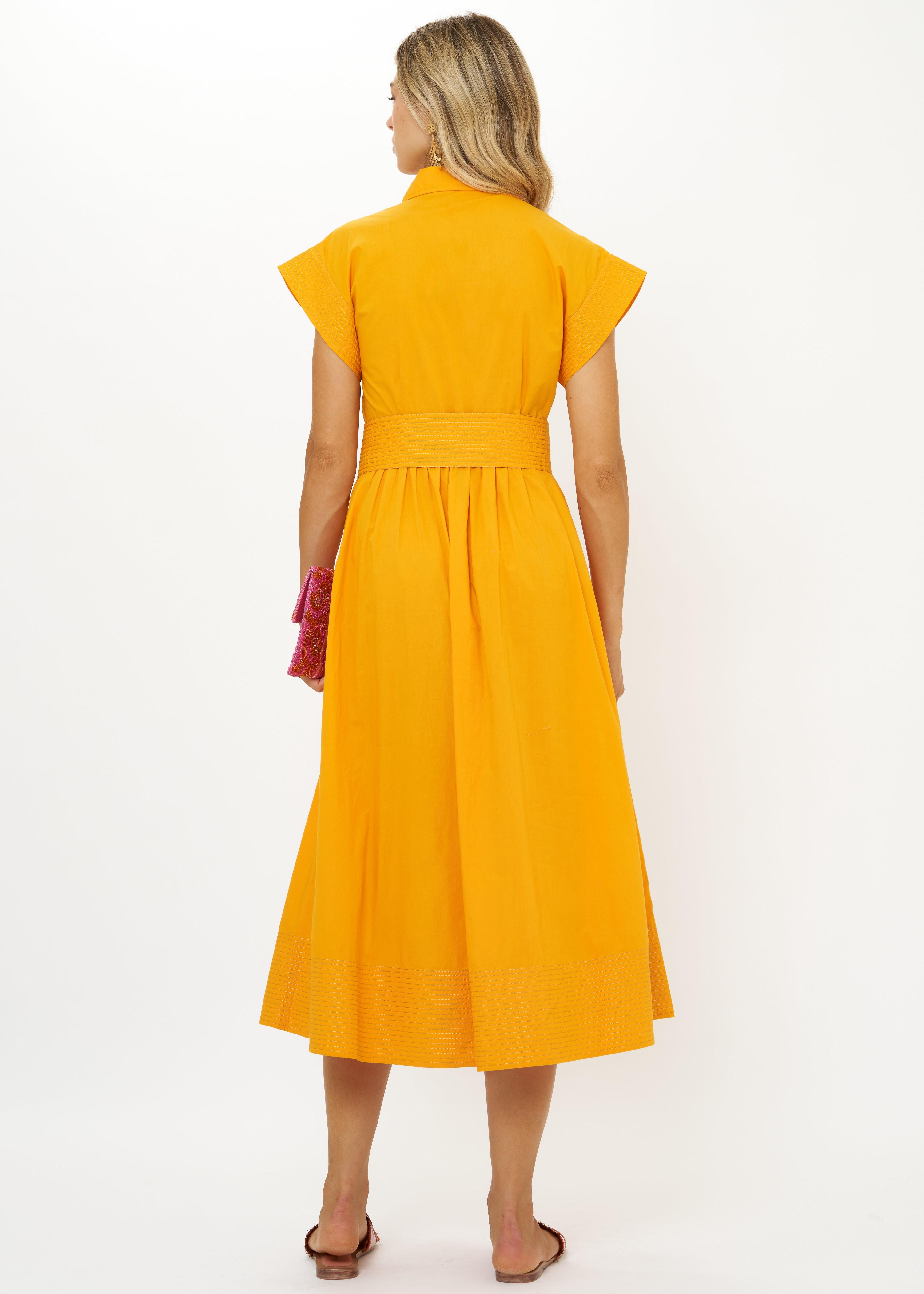 Belted Shirt Dress-Dressy Dresses-Happy on Main