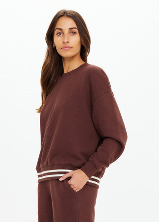 Toluca Lisel Crew Neck Sweater - Brown-The Upside-Happy on Main
