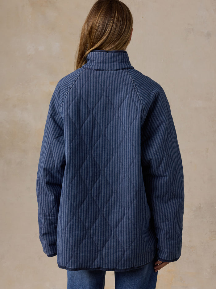 Topsail Quilted Jacket - Riverline Stripe-Faherty-Happy on Main
