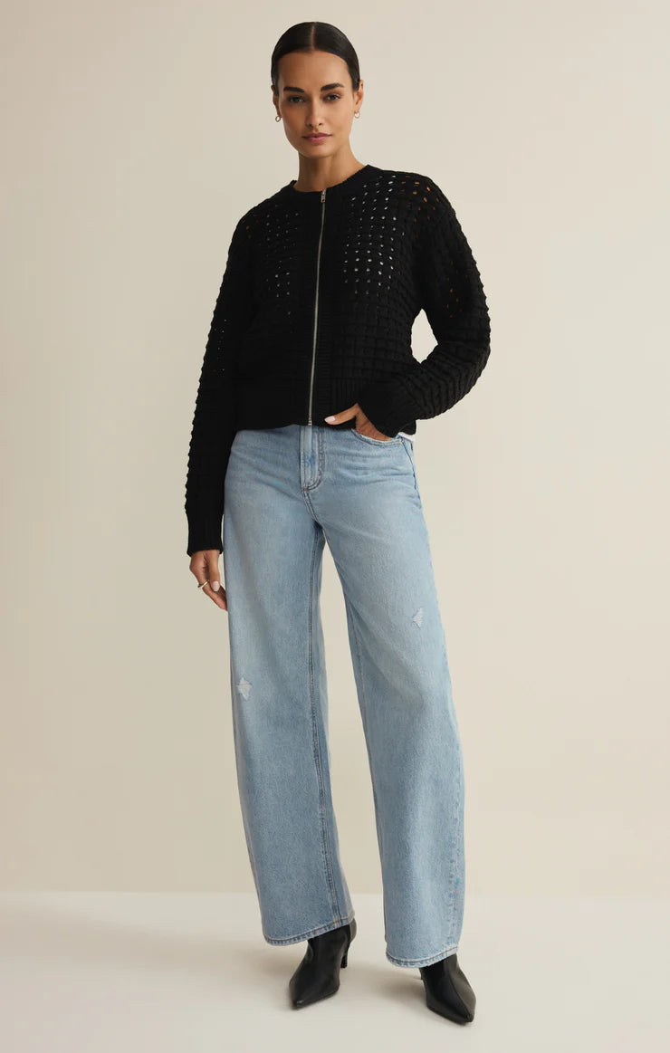 Logan Sweater Jacket - Black-Z Supply-Happy on Main