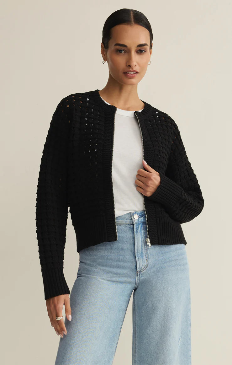 Logan Sweater Jacket - Black-Z Supply-Happy on Main