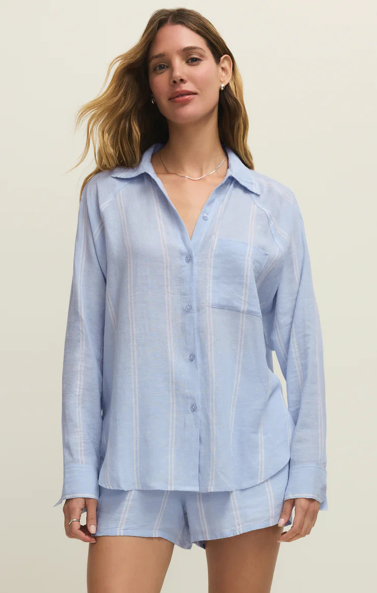 The Perfect Line Top - Blue Light-Z Supply-Happy on Main