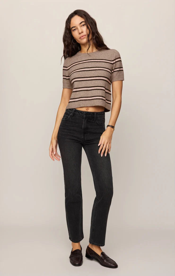 Gatewood Stripe Sweater - Heather Ash-Z Supply-Happy on Main
