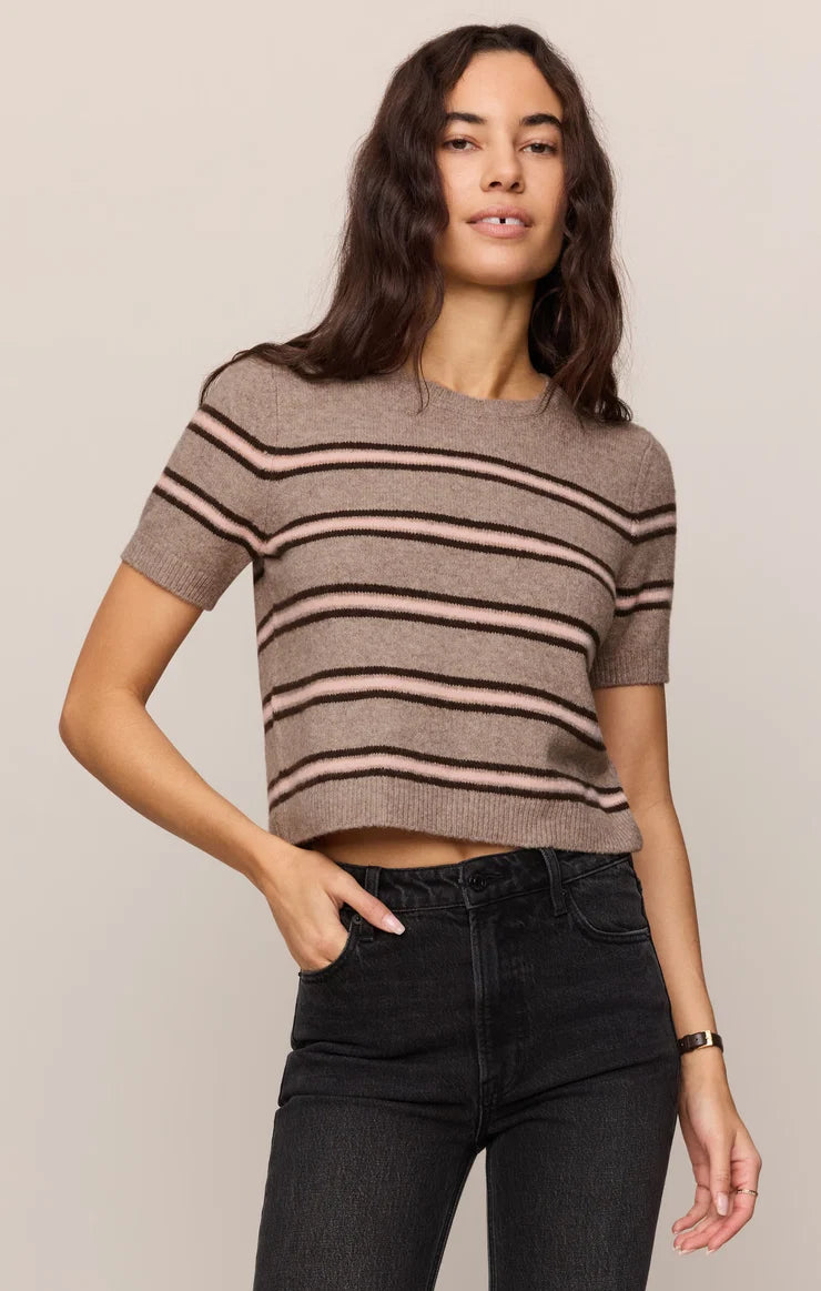 Gatewood Stripe Sweater - Heather Ash-Z Supply-Happy on Main