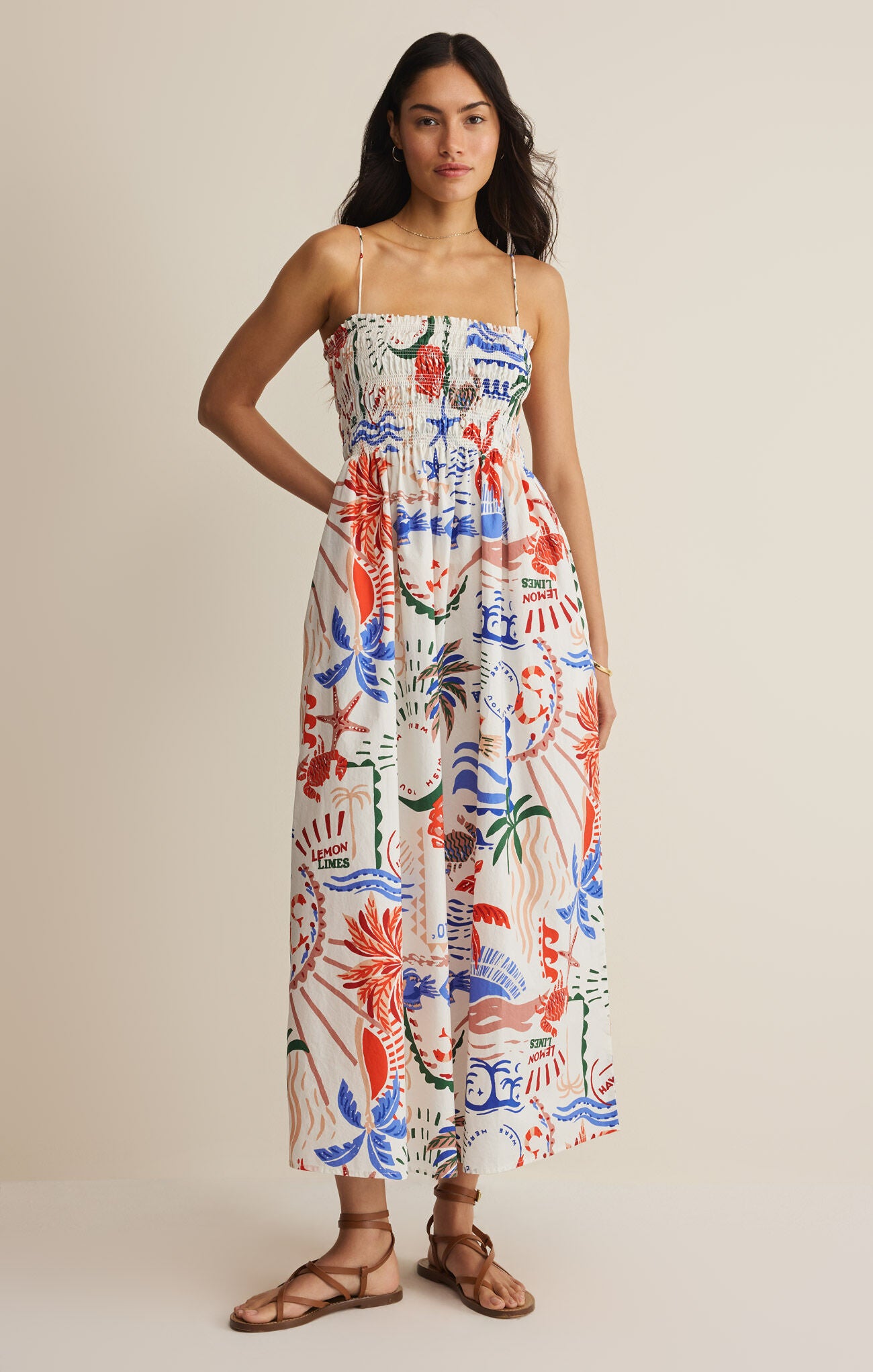 Cornelia Getaway Midi Dress - Multi-Z Supply-Happy on Main