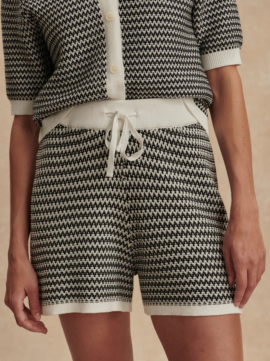 Villiers Knit Short - Snow White / Black-Varley-Happy on Main