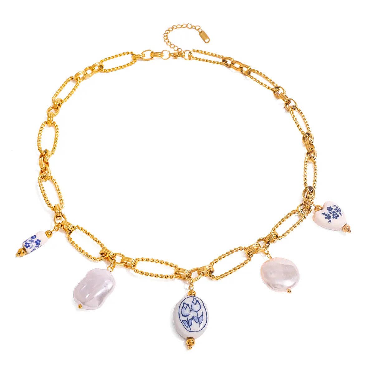 Isola Pearl Charm Necklace-Everyday Jewelry-Happy on Main