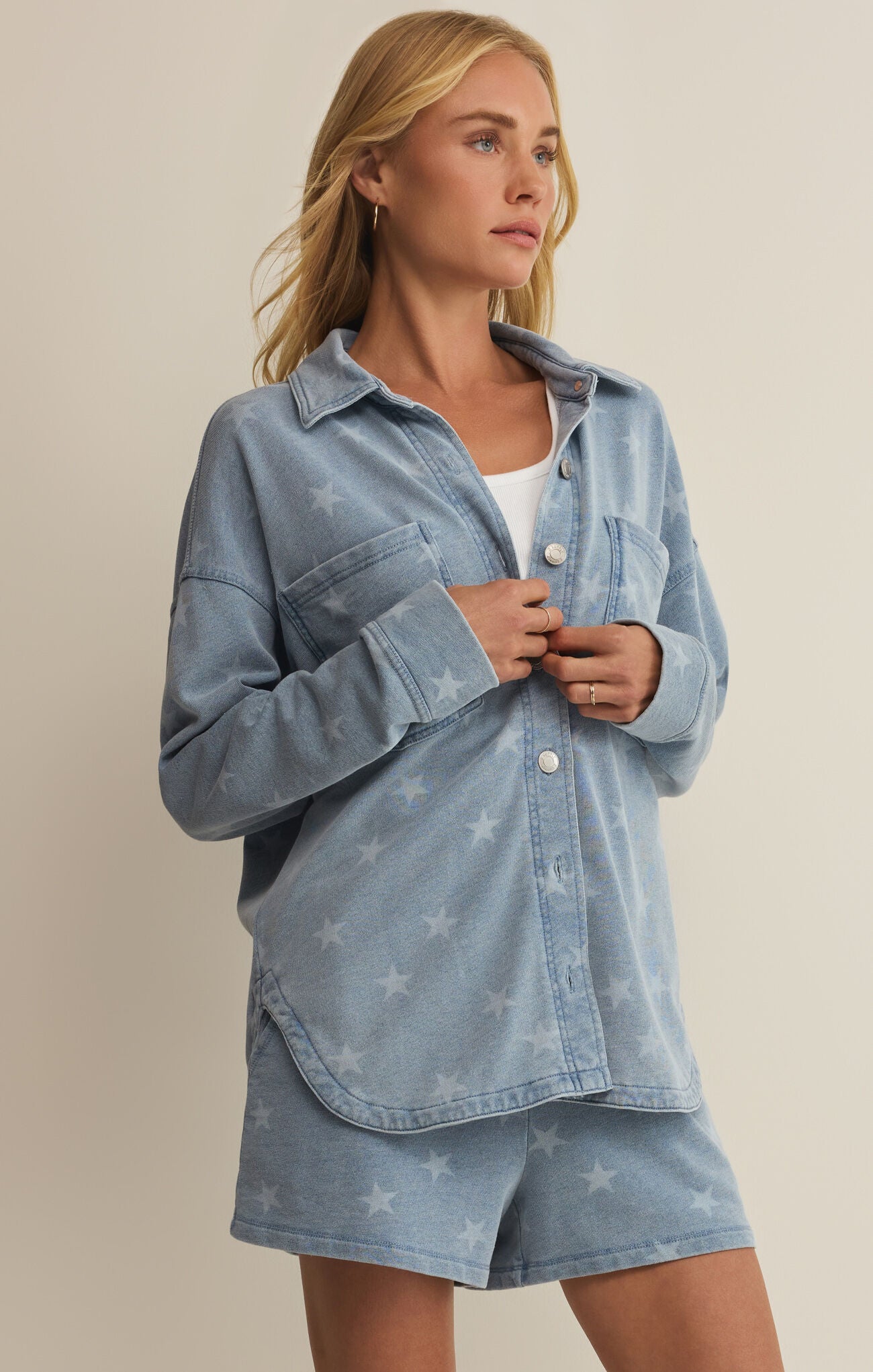 All Day Knit Star Jacket - Ocean Air Indigo-Z Supply-Happy on Main