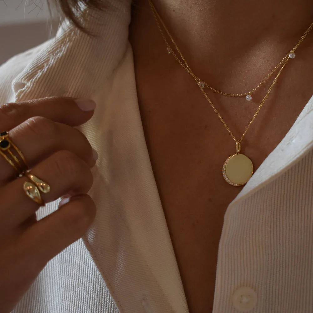 Alice Gold Disc Pendant-Everyday Jewelry-Happy on Main