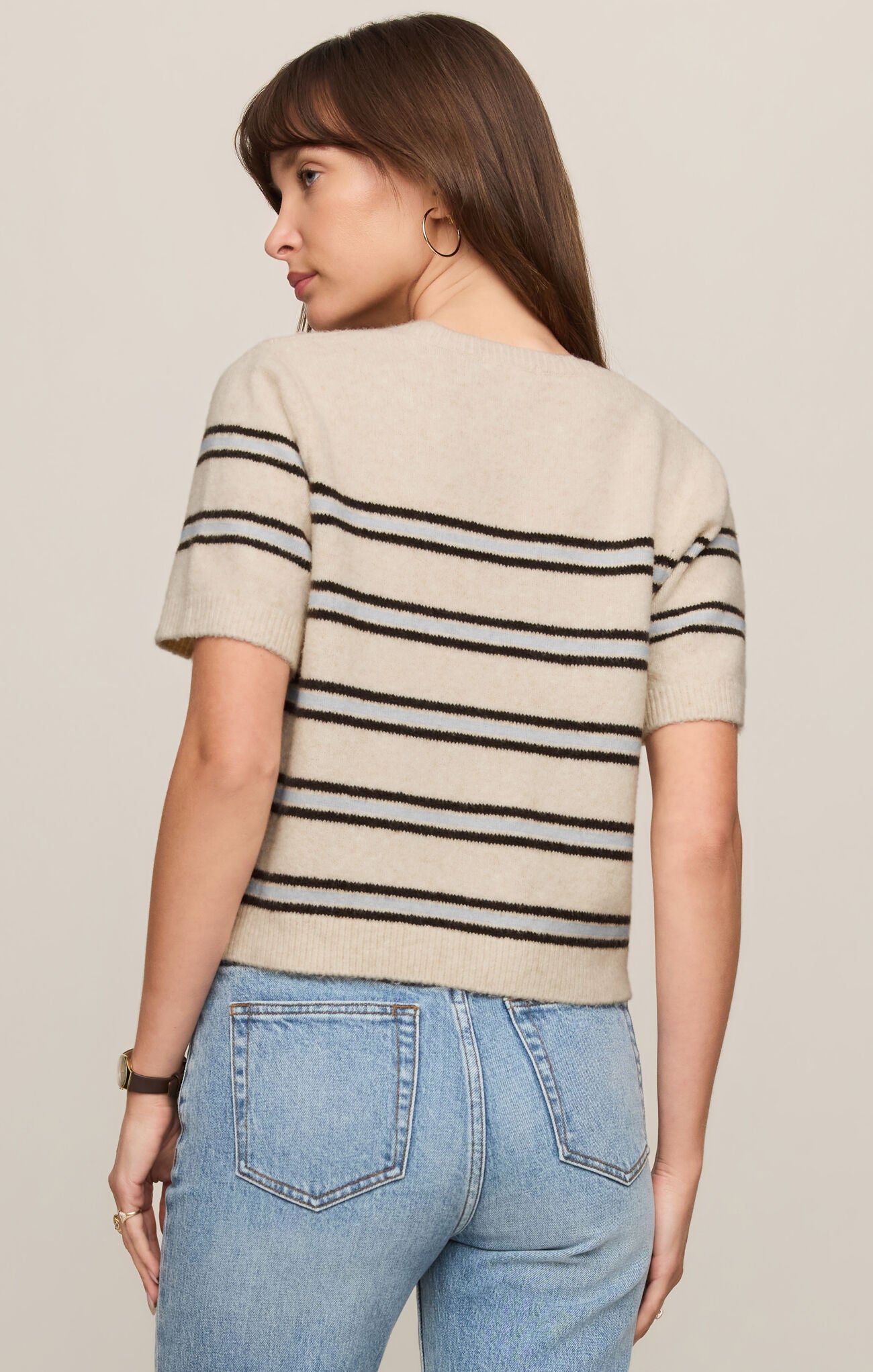Gatewood Stripe Sweater - Light Oatmeal Heather-Z Supply-Happy on Main