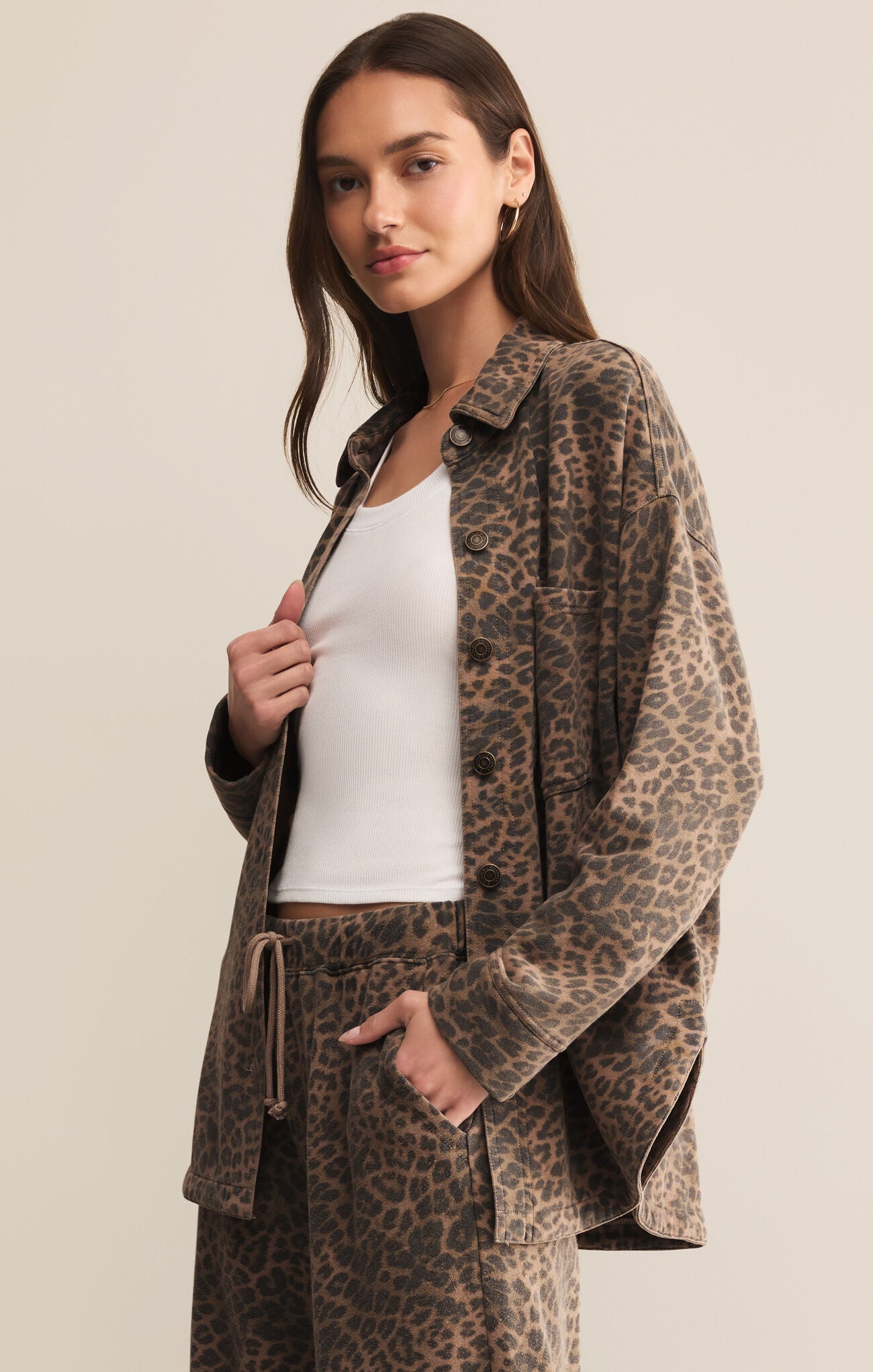 All Day Leopard Jacket-Outerwear-Happy on Main