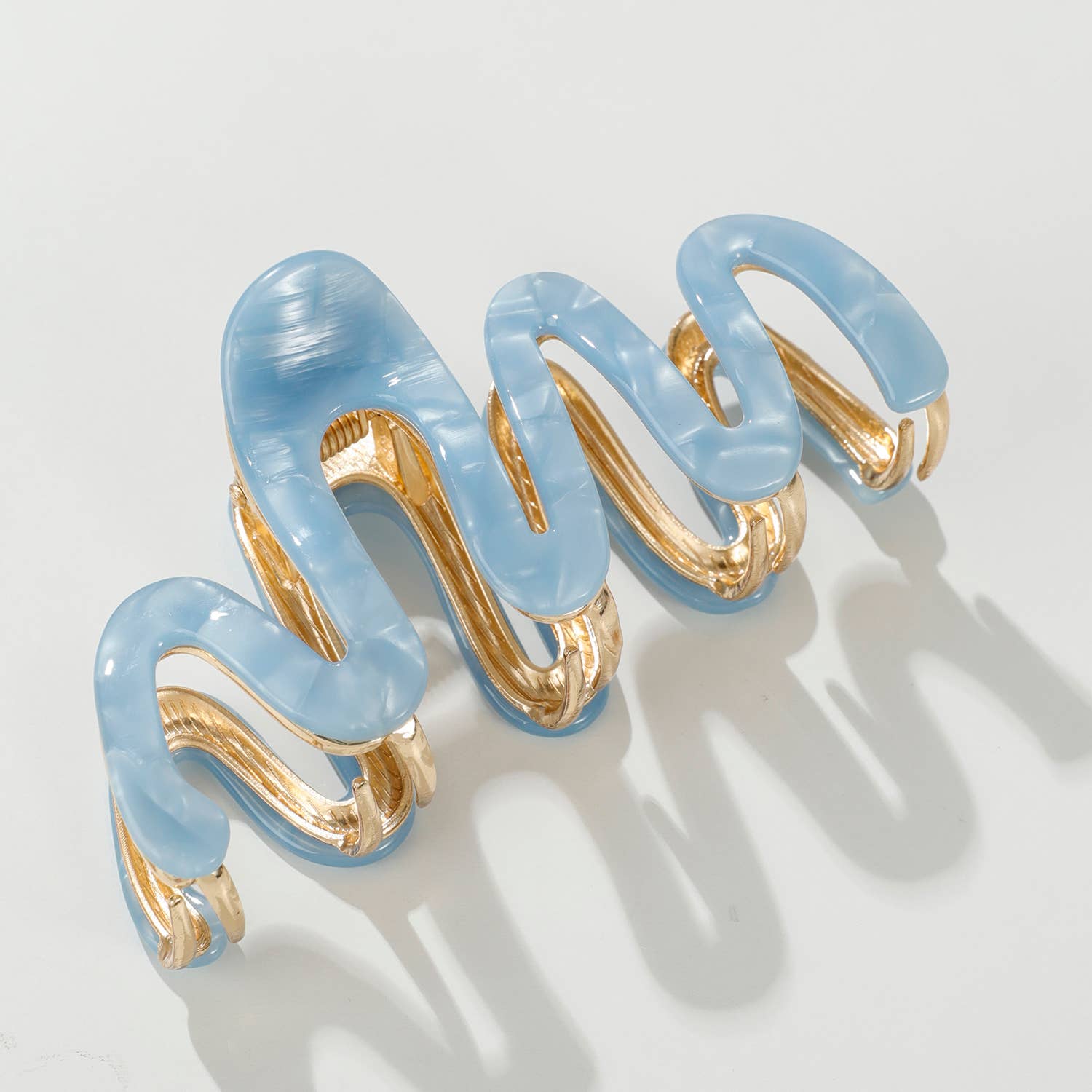 Willow Coastal | Large Squiggle Metal Claw Clip-Misc Accessories-Happy on Main