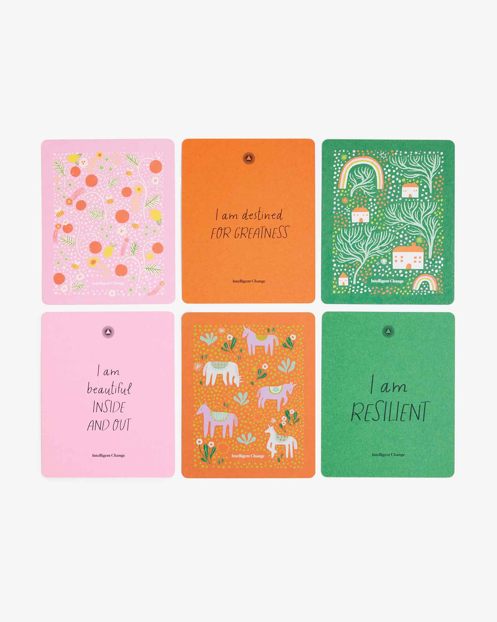 Mindful Affirmations for Kids, Display Cards Gift-Intelligent Change-Happy on Main