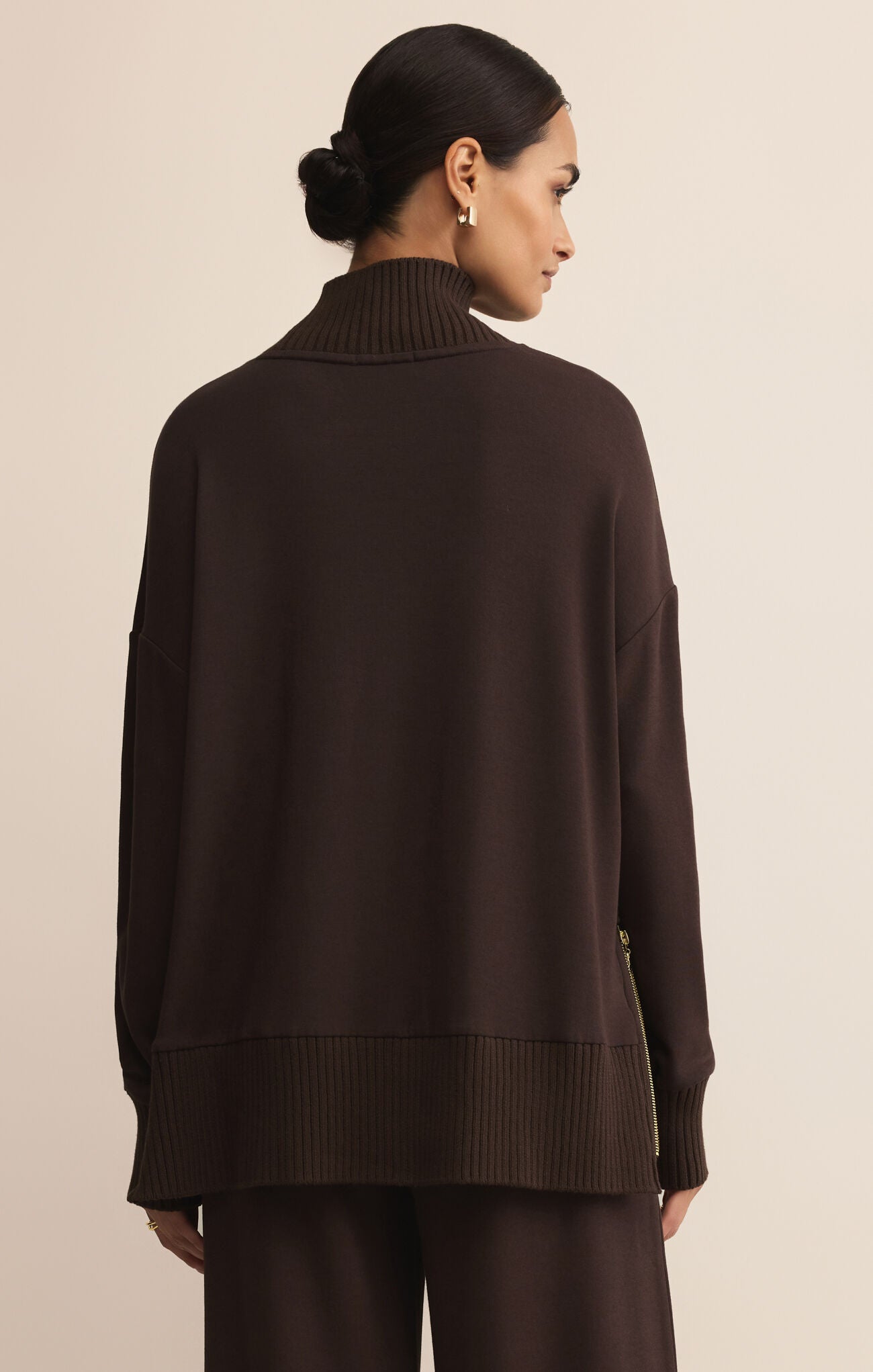 Sable Rib Sweatshirt-Sweatshirts-Happy on Main