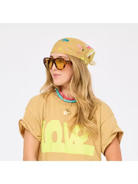 Love Evolve Bandana - Multi-Kerri Rosenthal-Happy on Main