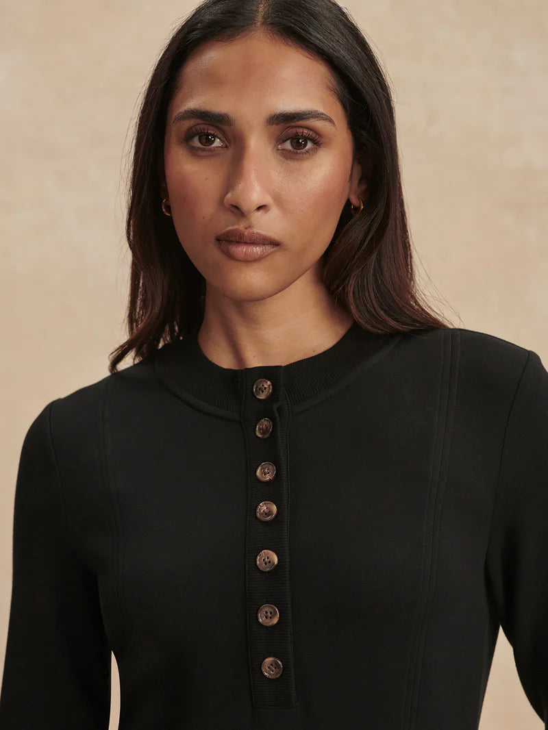 Abriella Midi Dress - Black-Varley-Happy on Main