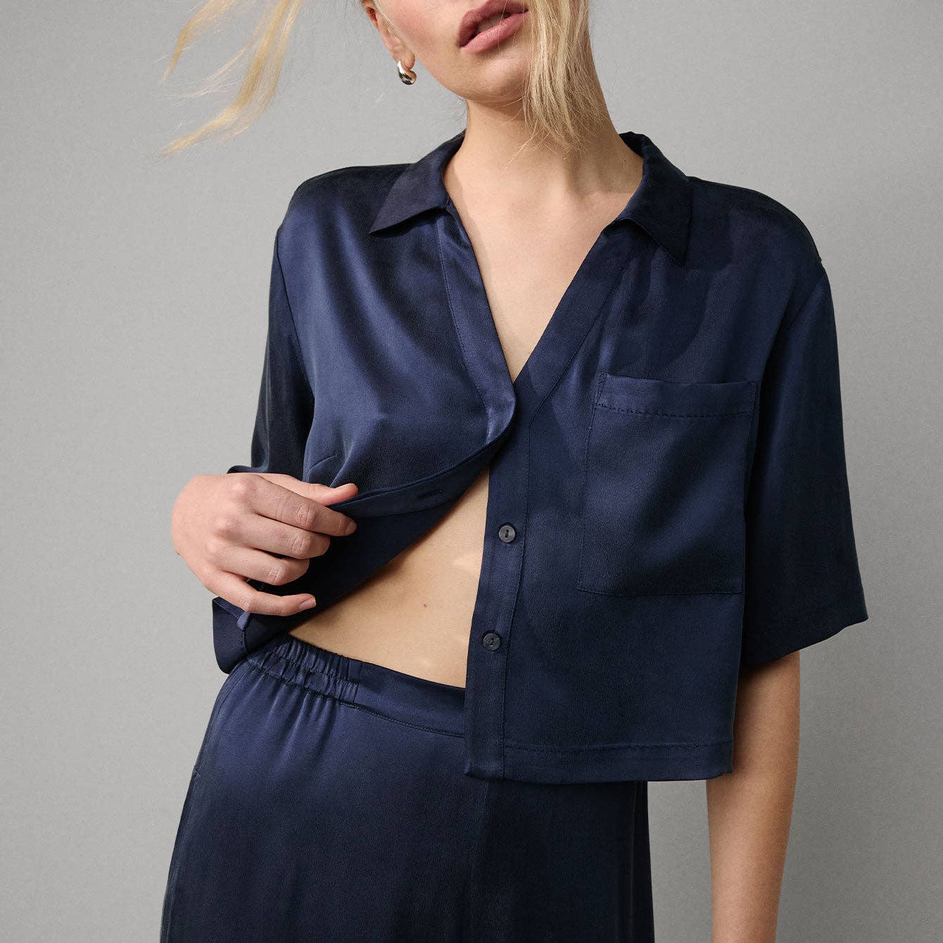 Washable Silk High Rise Pant Set-LUNYA-Happy on Main