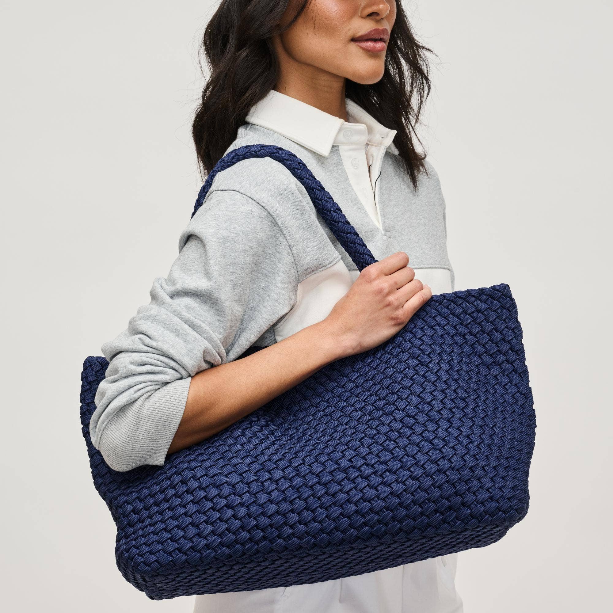 Sky's The Limit - Large Laced Up Eco-Edition Tote-Handbags-Happy on Main