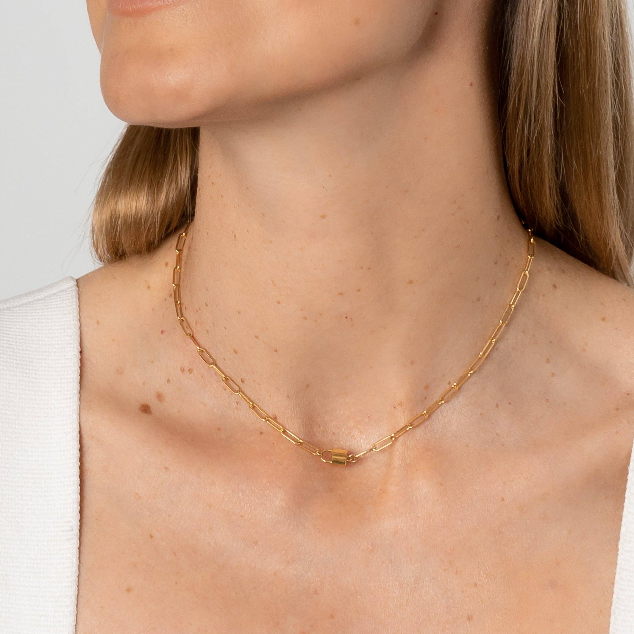 Jessa Lock Necklace-Everyday Jewelry-Happy on Main