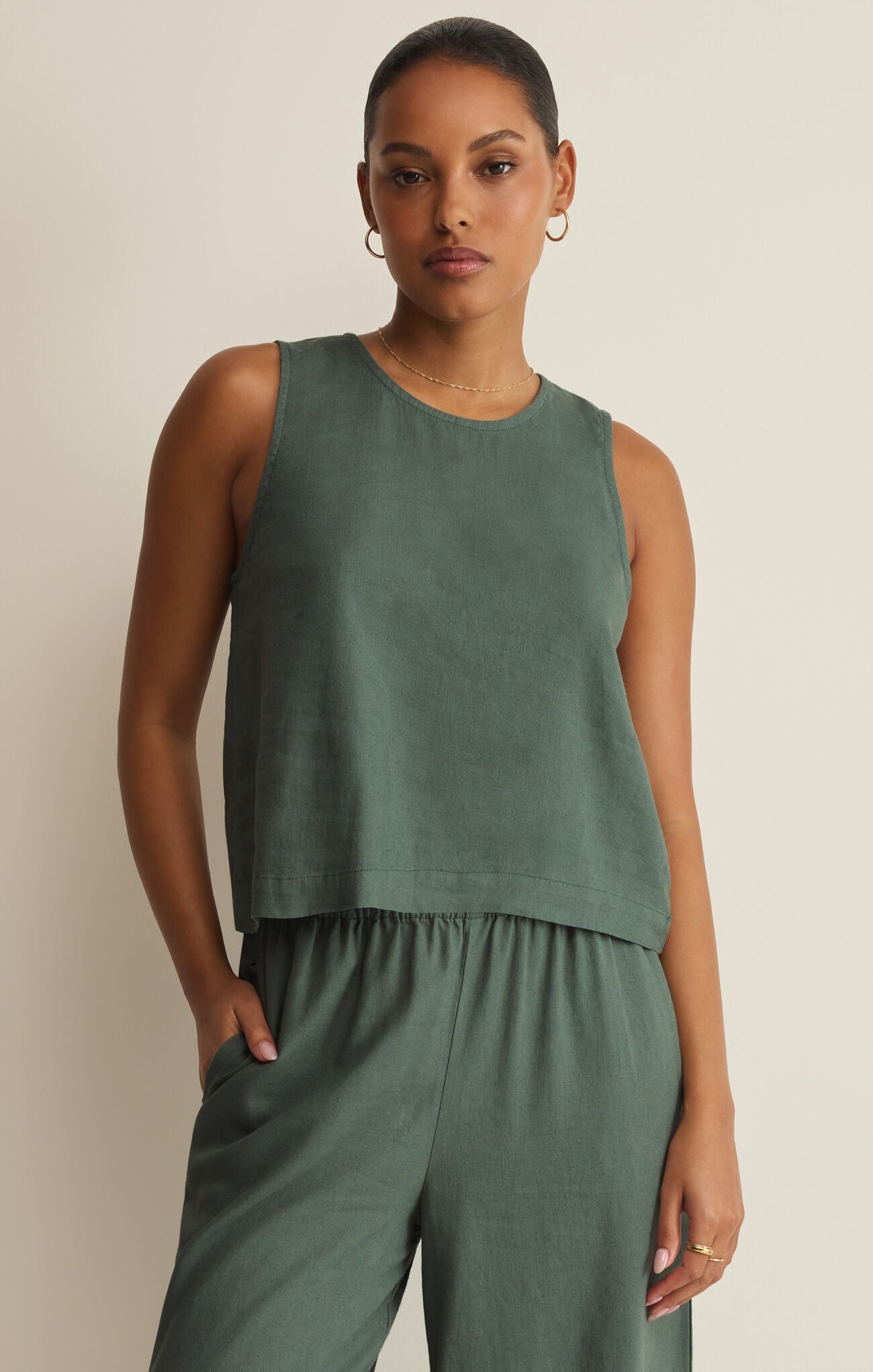Sloane Linen Top - Everglade-Z Supply-Happy on Main