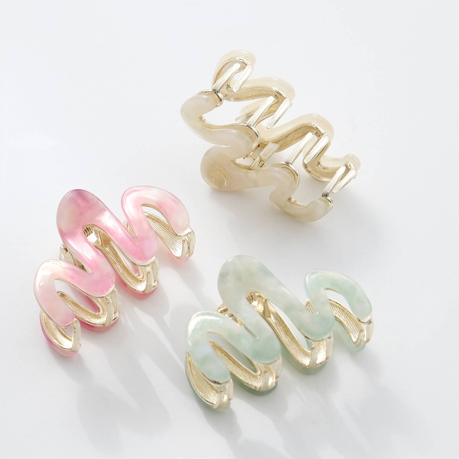 Willow Mini Fairy Dust | Mini Squiggle Metal Claw Clip-Misc Accessories-Happy on Main