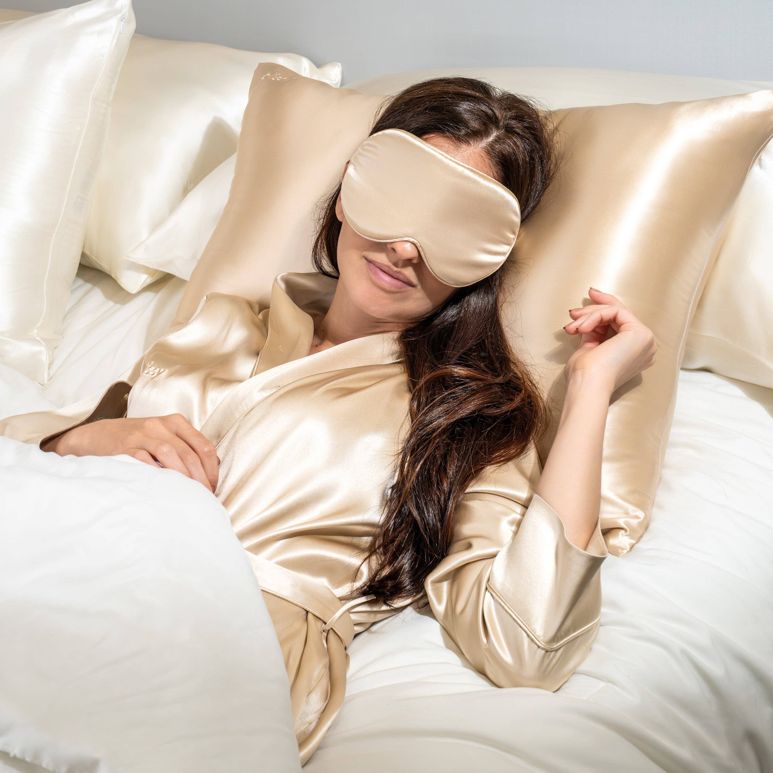 Sleep Mask - Champagne - Profile-Beauty + Wellness-Happy on Main