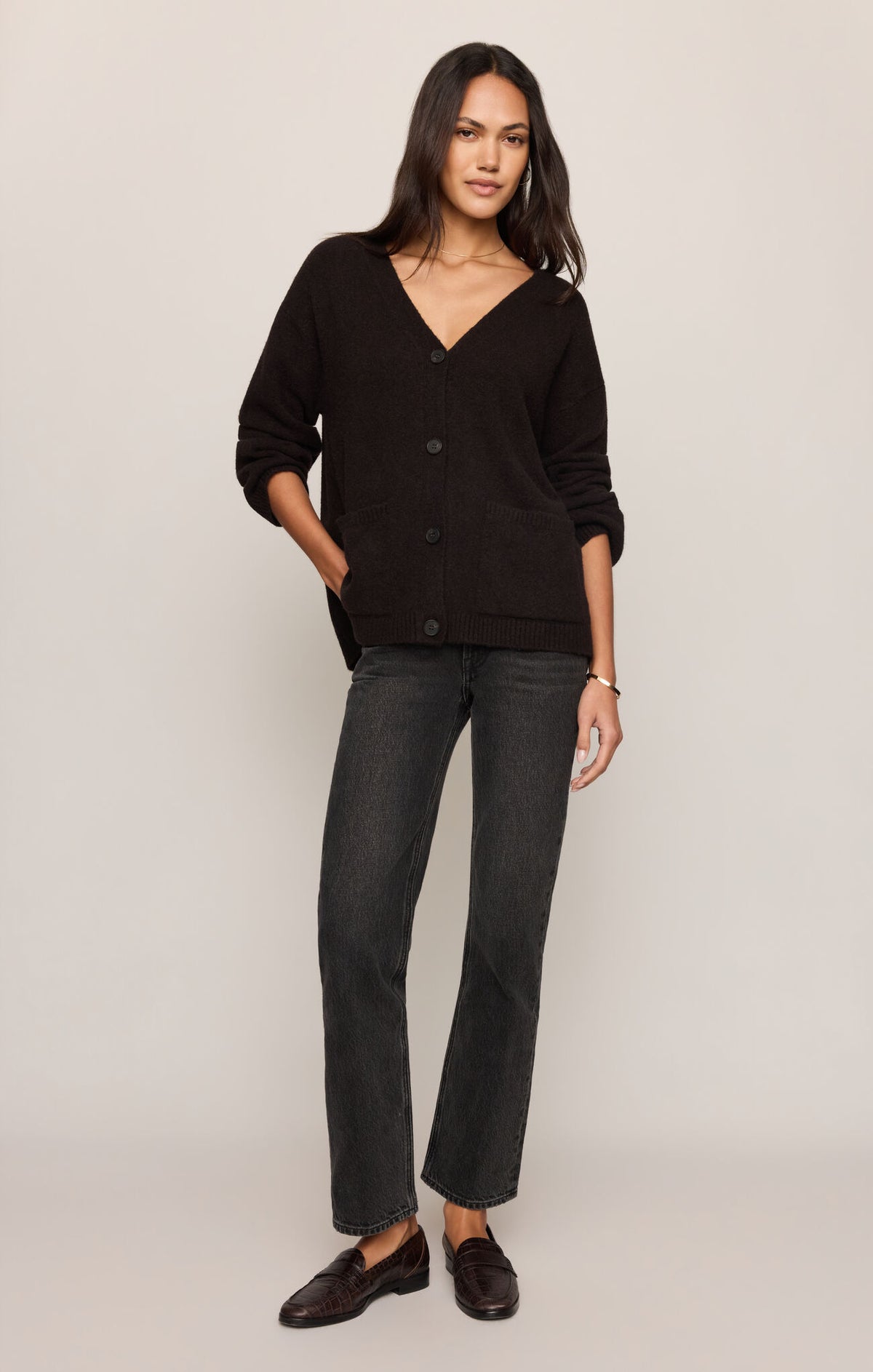 Cozy Moment Cardigan - Dark Roast-Z Supply-Happy on Main