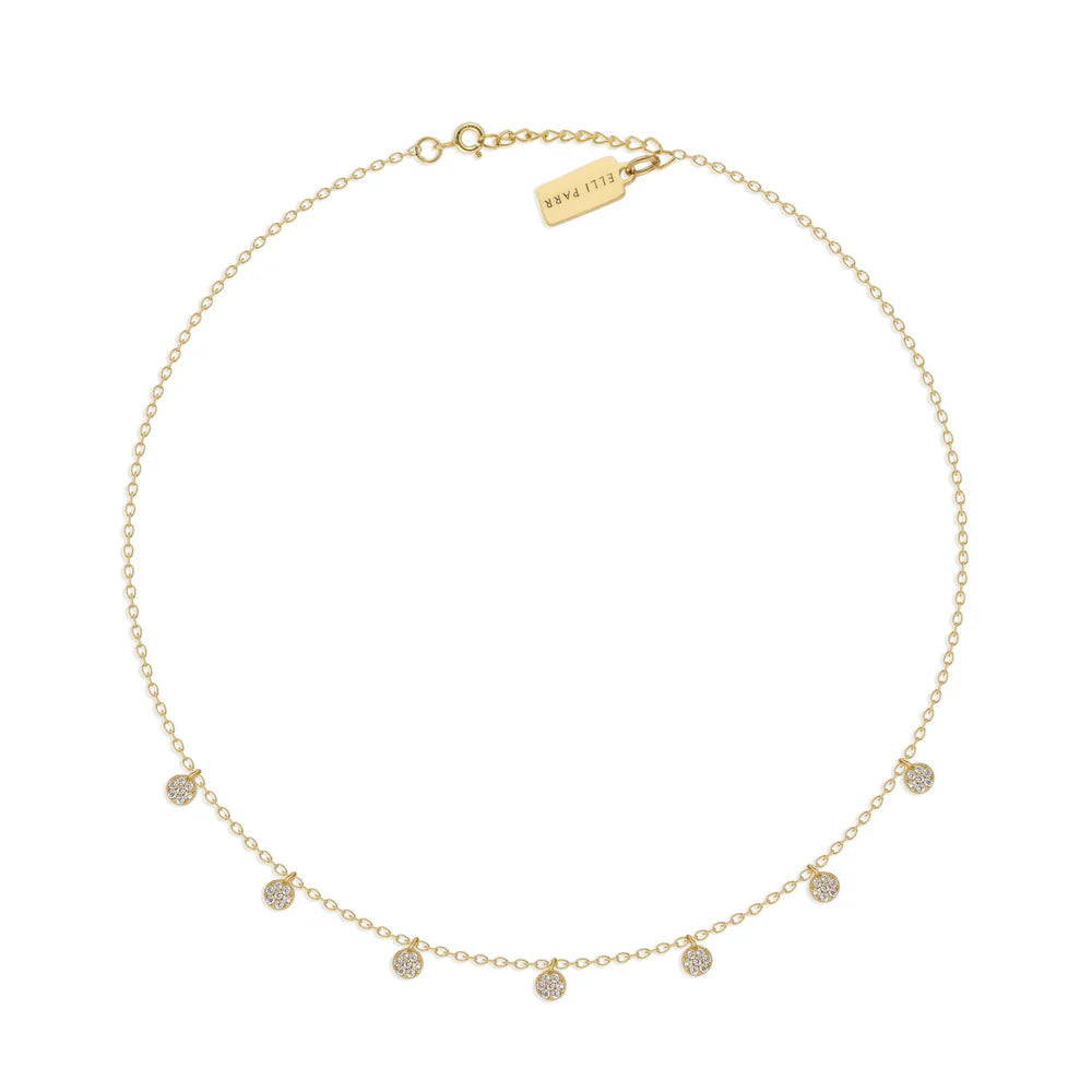 Cora Pave Coin Necklace-Everyday Jewelry-Happy on Main