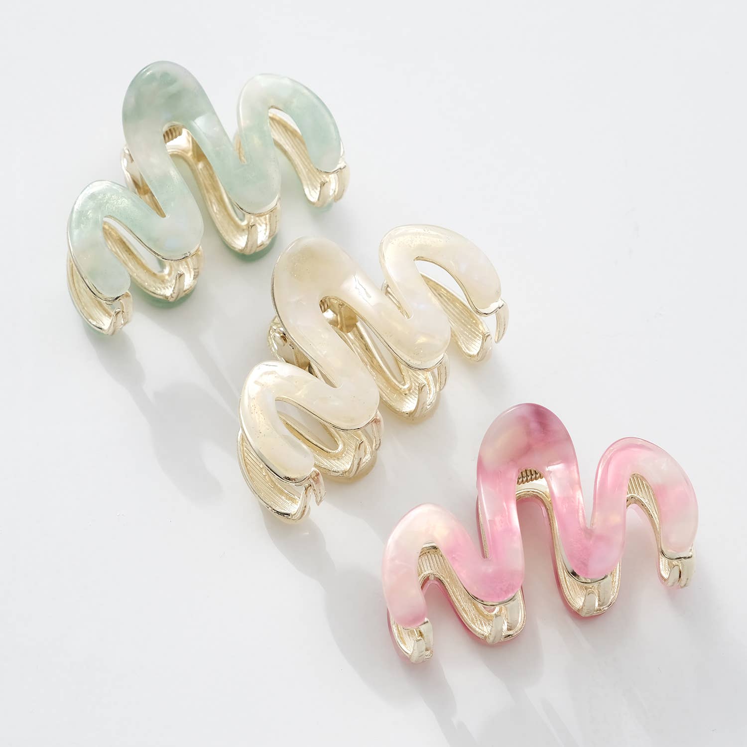 Willow Mini Fairy Dust | Mini Squiggle Metal Claw Clip-Misc Accessories-Happy on Main
