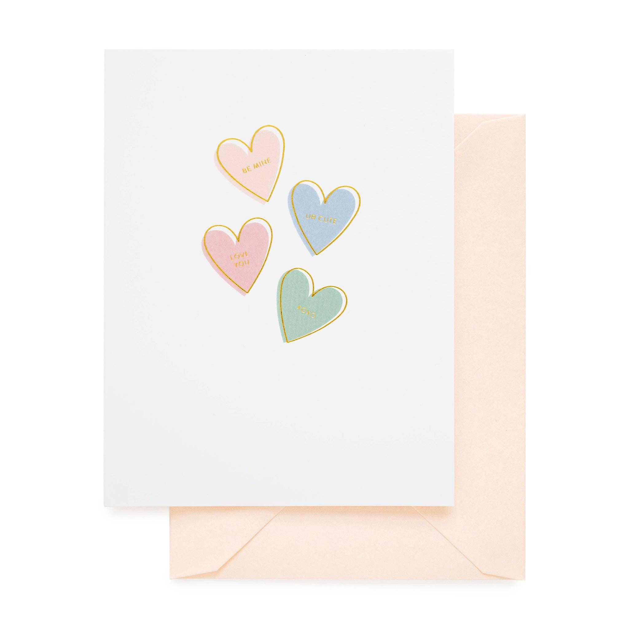 Candy Hearts | Letterpress Valentine's Day Card-Sugar Paper-Happy on Main
