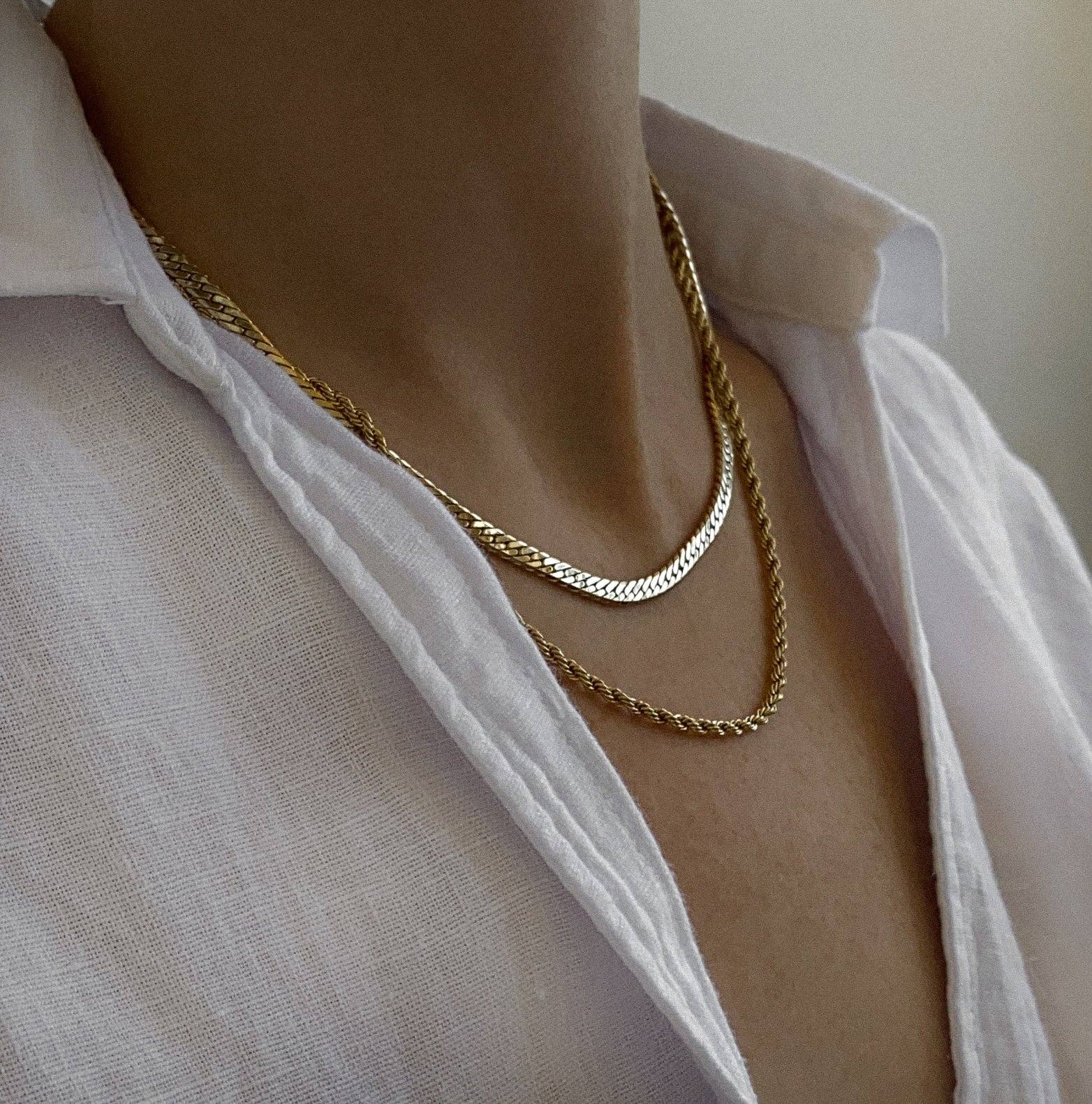 Mini Bowie Necklace | 18"-THATCH-Happy on Main