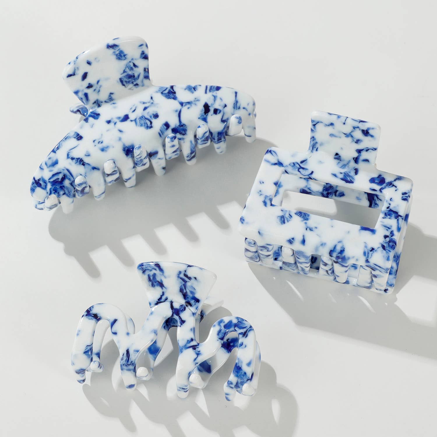 Coastal Blue S/M | Assorted Small/Medium Claw Clips-Misc Accessories-Happy on Main