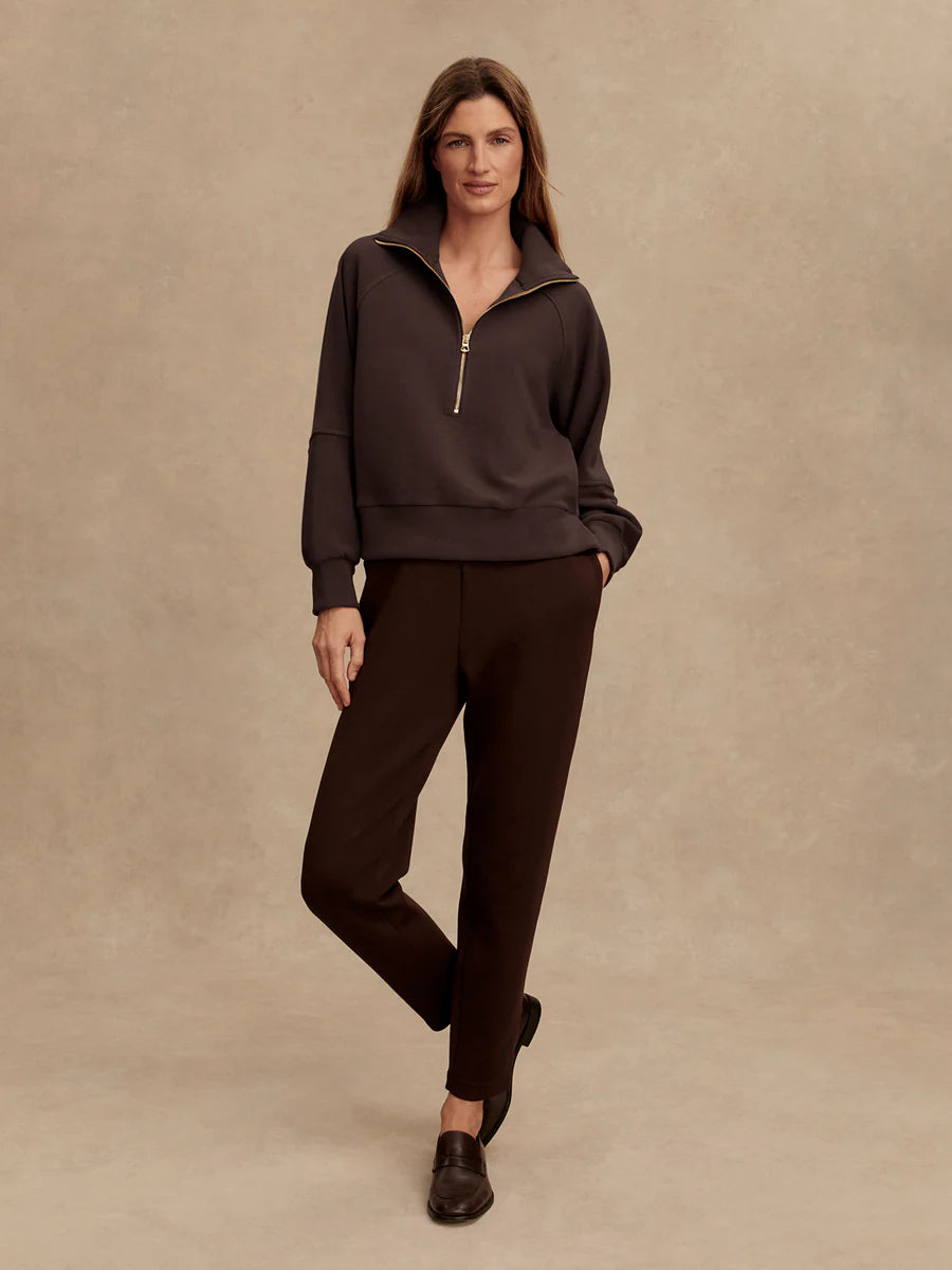 Milano Half Zip Sweater - Coffee Bean-Varley-Happy on Main
