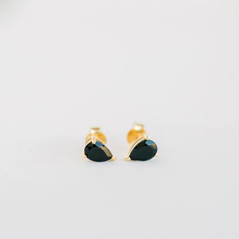 Deco Mini Studs - Black Onyx-Elli Parr-Happy on Main