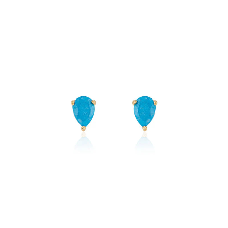 Deco Mini Studs - Turquoise-Elli Parr-Happy on Main