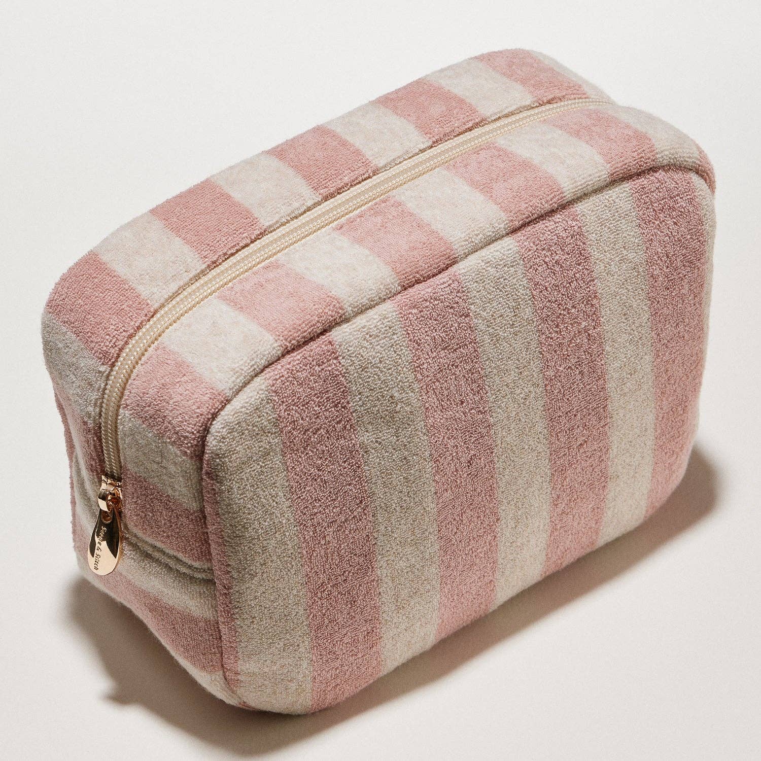 Striped Terry Fabric | Travel Pouch-Frem-Happy on Main