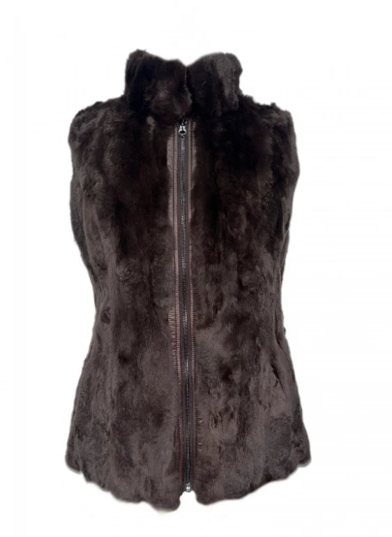 Rex Reverse Vest - Chocolate-Linda Richards-Happy on Main