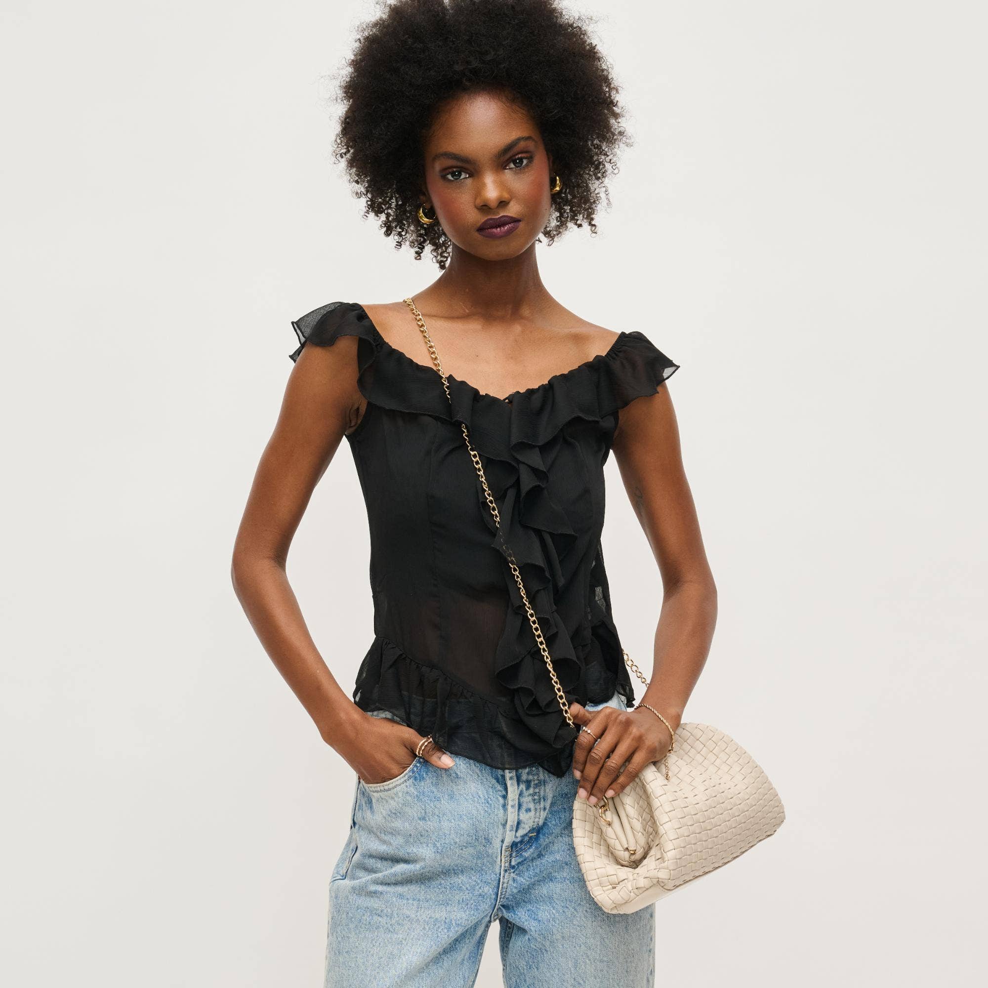 Tate Woven Frame Clutch-Urban Expressions-Happy on Main