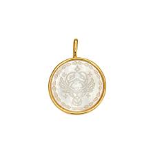 14K Vermiel Celestial Zodiac Pendant with Mother of Pearl-Fine Jewelry-Happy on Main