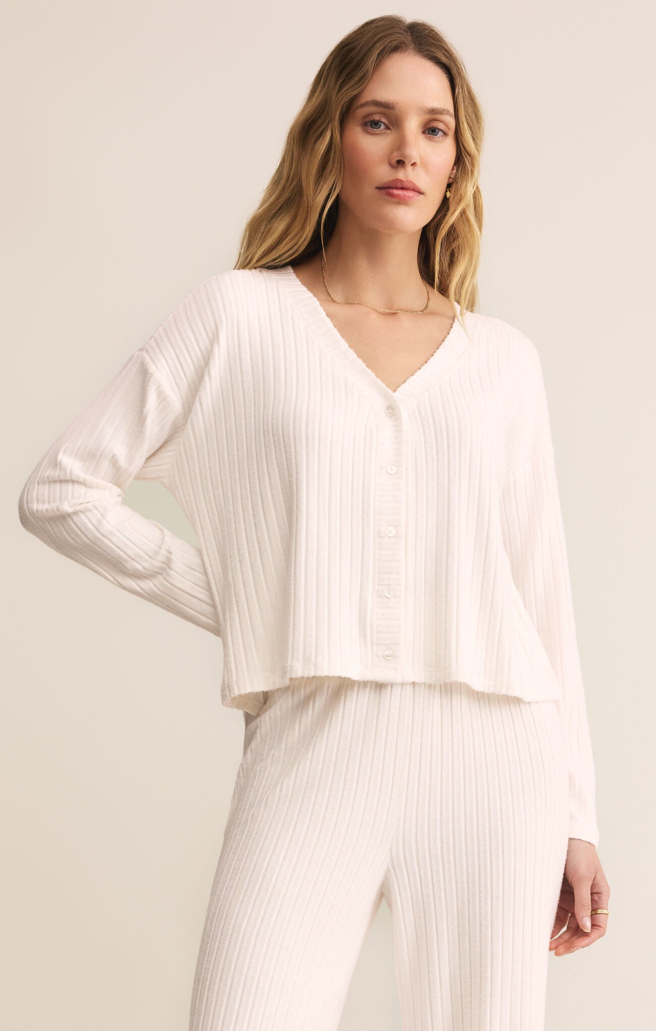 Mara Rib Cardigan-Athleisure-Happy on Main