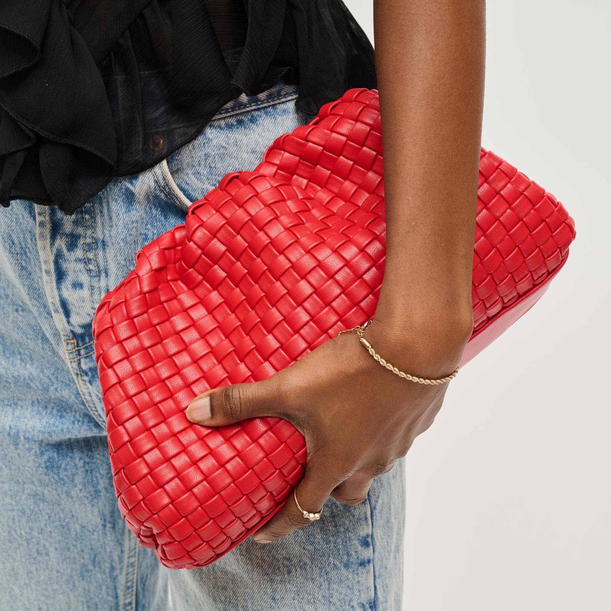 Tate Woven Frame Clutch-Urban Expressions-Happy on Main