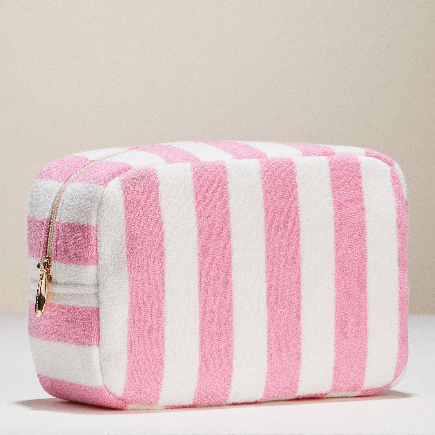 Striped Terry Fabric | Travel Pouch-Frem-Happy on Main