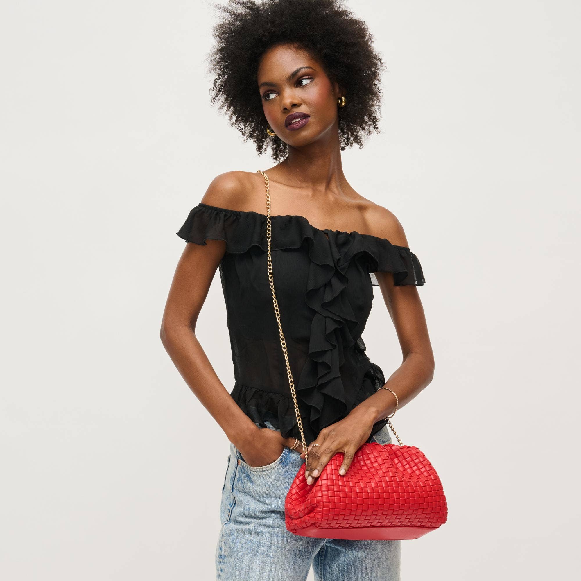 Tate Woven Frame Clutch-Urban Expressions-Happy on Main