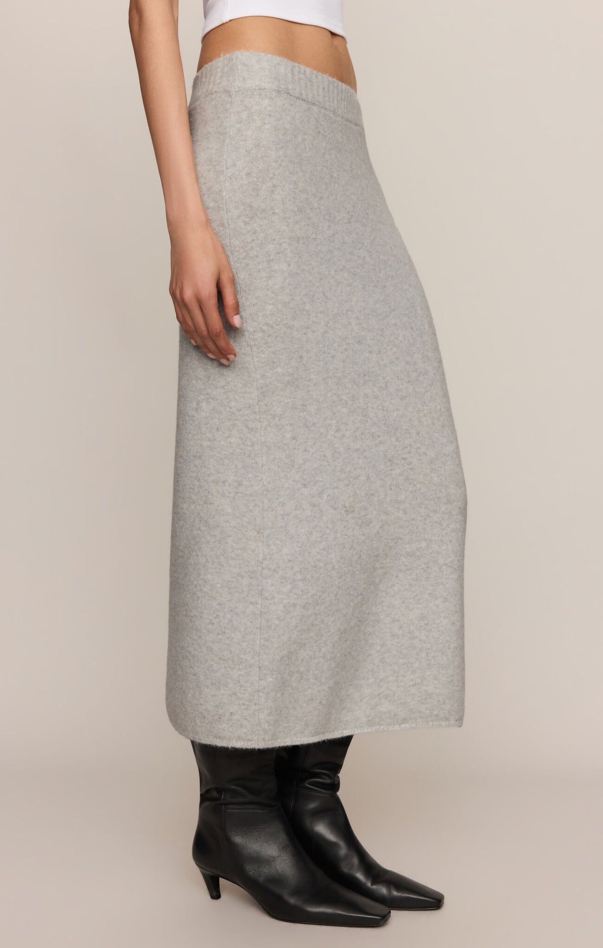 Cozy Moment Skirt - Feather Grey-Z Supply-Happy on Main