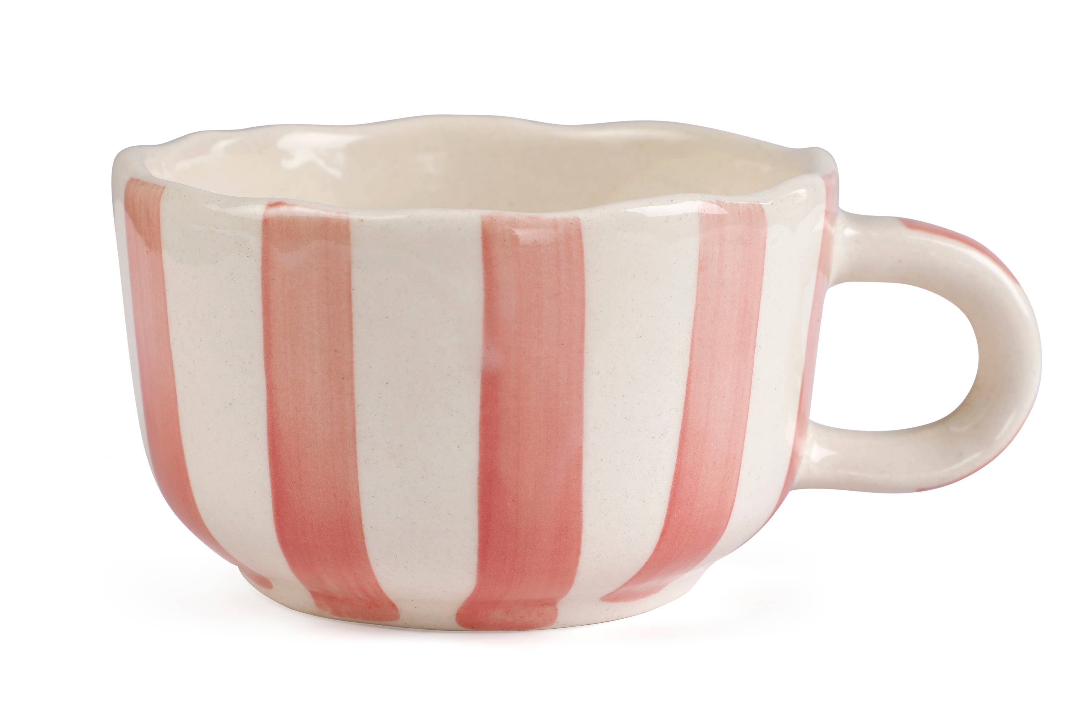 Ceramic Pink Cappuccino Cup, 2.9 x 3.9 Inches-Home Decor-Happy on Main